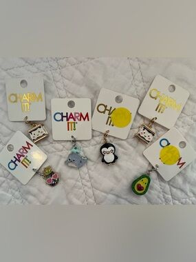 Charm It!! Cute Charm Bundle 6pc Gift Set Penguin Whale Smores Pineapple